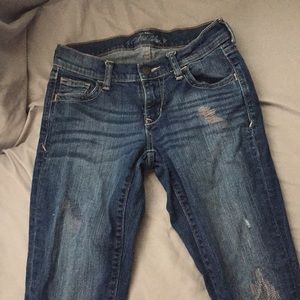 Slightly distressed jeans